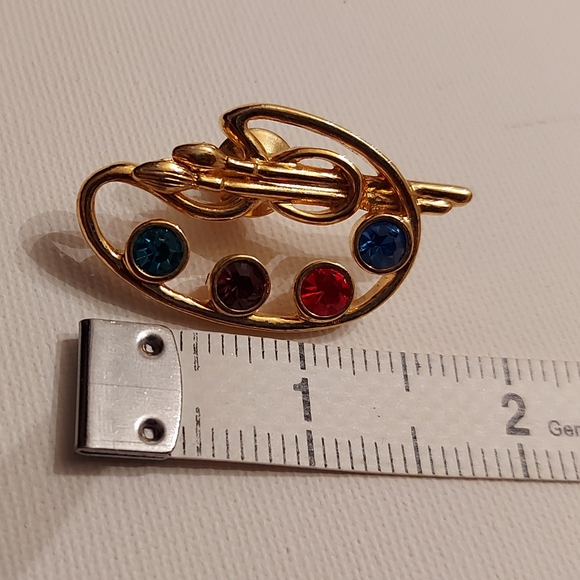 Artist pallette vintage brooch - Picture 7 of 7